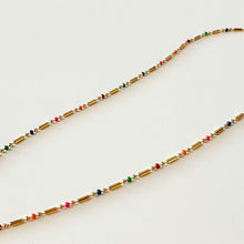 Load image into Gallery viewer, Rainbow Steel &amp; Enamel Necklace
